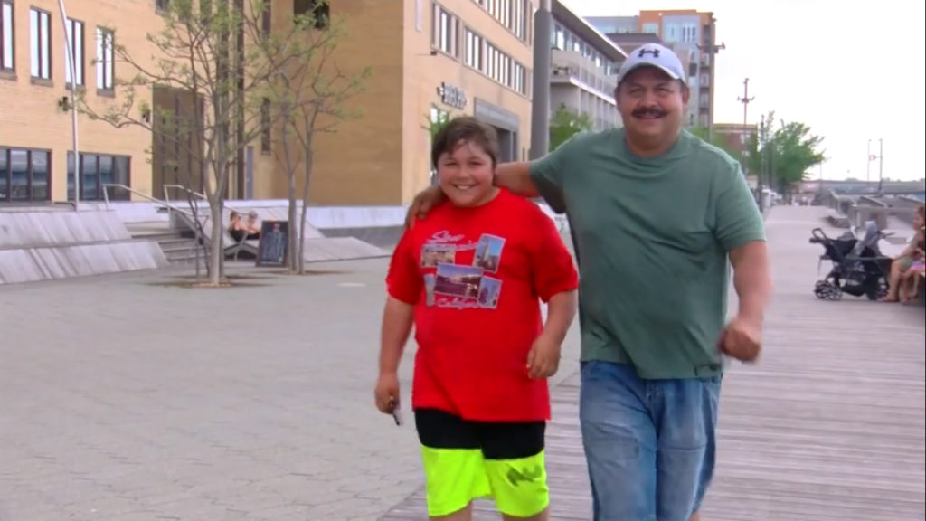 Vince walking with his dad