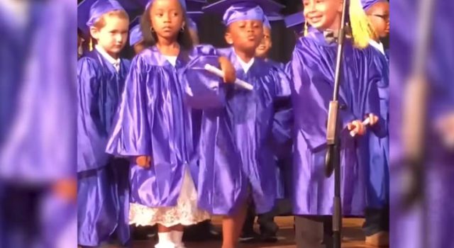 5 Year Old’s Cute Moves Steal the Show at a Pre –K Graduation Ceremony