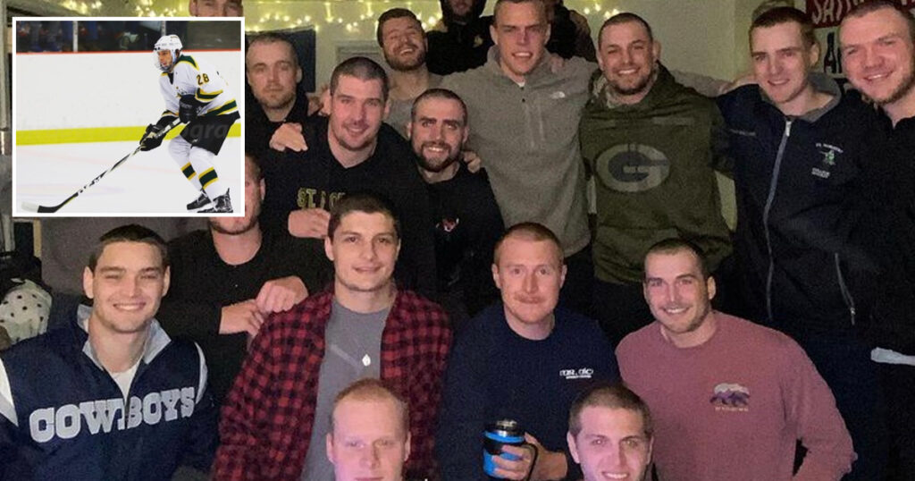 Hockey Team Shows Up At The Hospital For Their Teammate’s First Day Of Chemotherapy