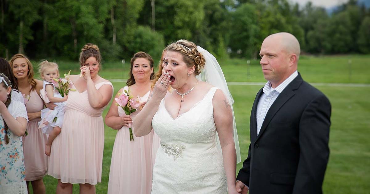 Bride leaves an empty seat for late Son, can't stop crying when she sees who's seated there