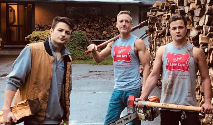Dad and twin sons cut enough firewood to fill 80 trucks and gave it all away to those in need.