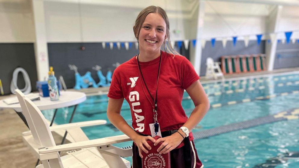 Woman delivers her baby by the poolside with help from a teen lifeguard