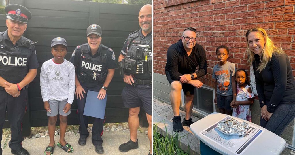 Neighbors put a 10-year-old boy back to business after his curbside bakery get stolen