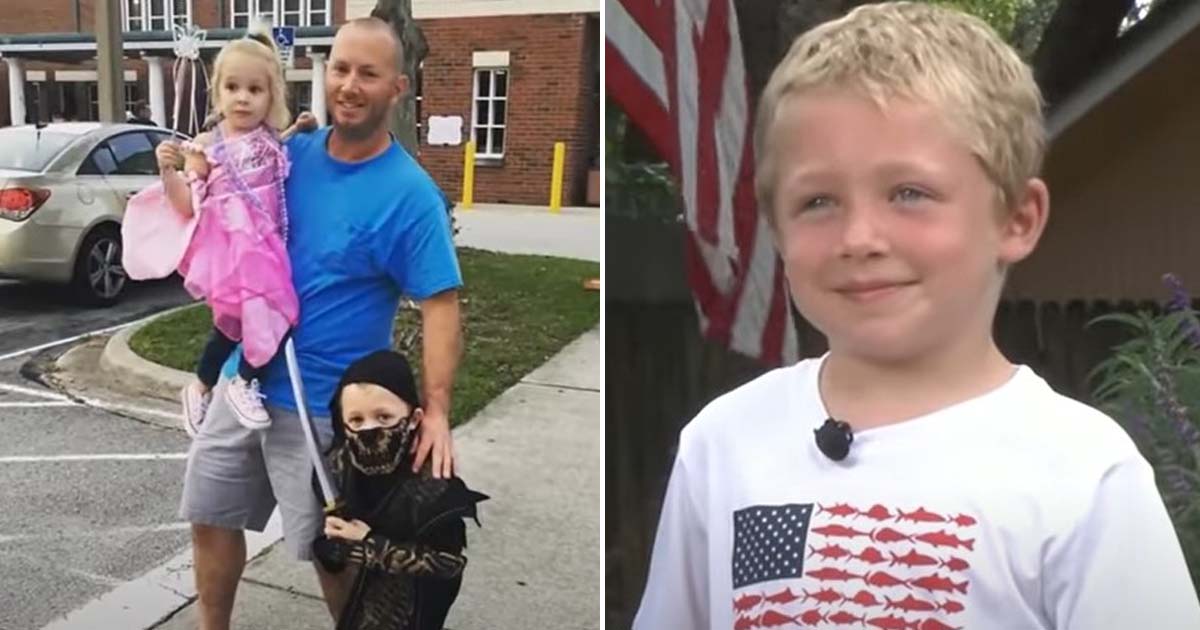 A 7-year-old boy swims for an hour to save his dad and sister who were stuck in the river