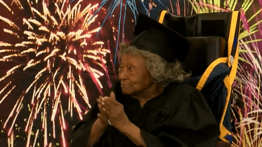 A 90-year-old woman receives her GED fulfilling her lifelong dream — Congratulations