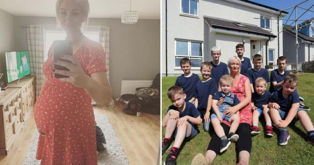 This 39-year-old mother finally gives birth to a baby girl after having 10 boys