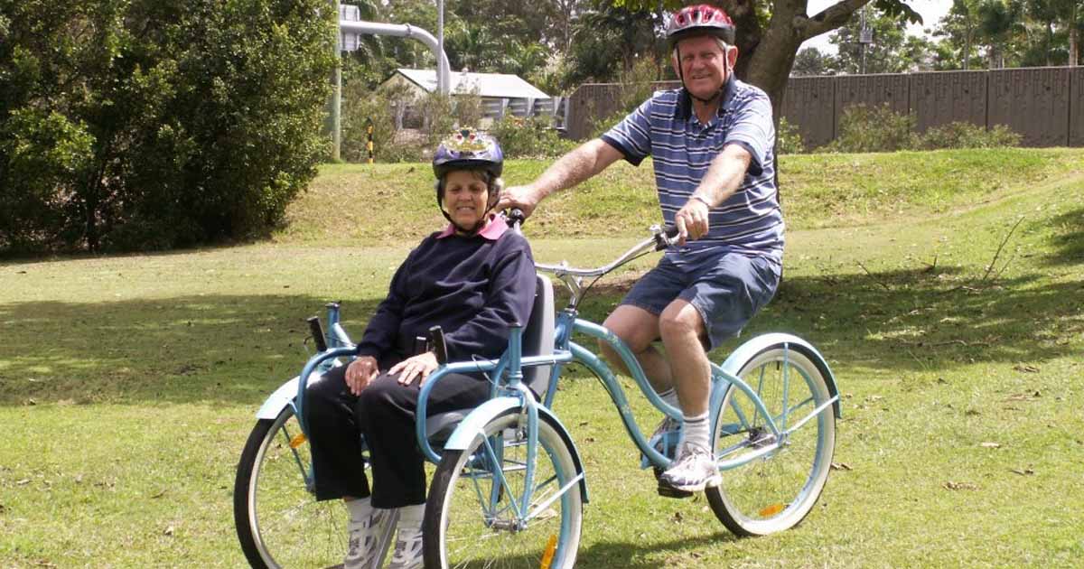 A man created a bikechair for his wife with Alzheimer’s so she could continue enjoying riding outdoors