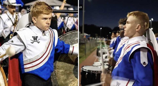 Deaf student realizes his dream after joining high school’s marching band drumline