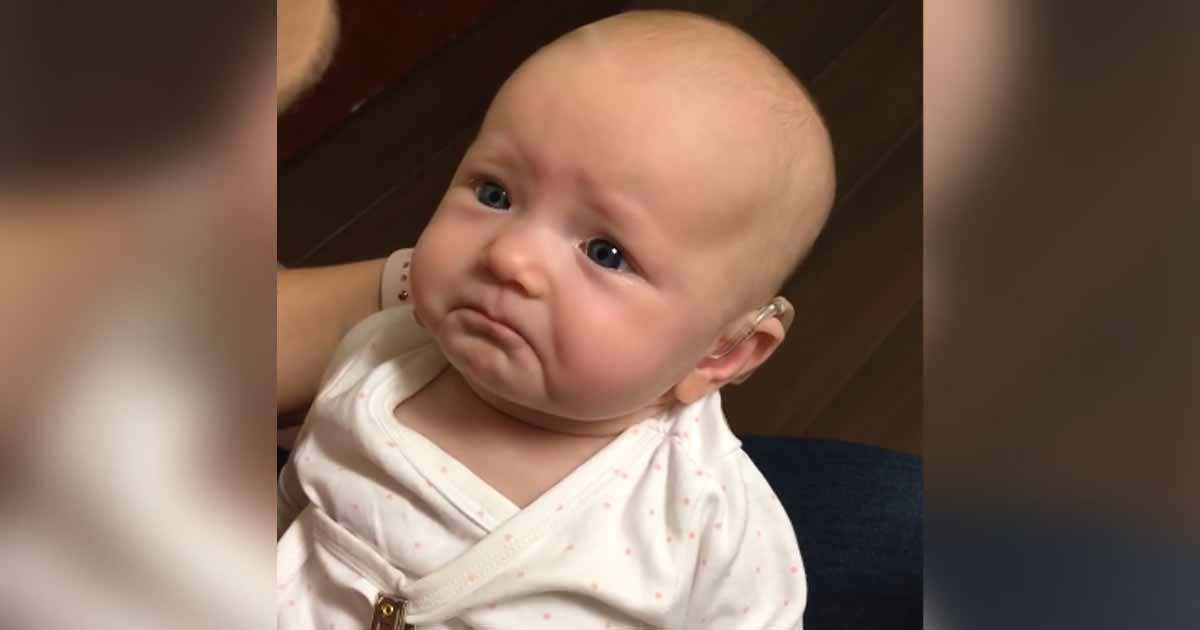 Deaf baby is joyous when she hears mum say "I love you" for the first time