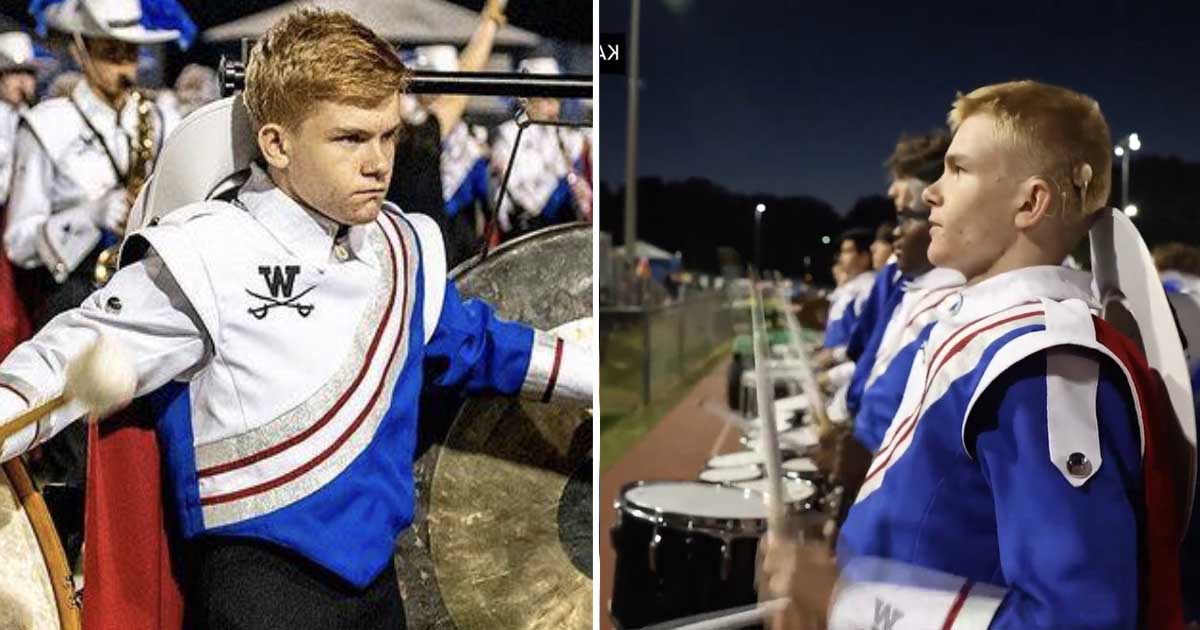 Deaf student realizes his dream after joining high school’s marching band drumline