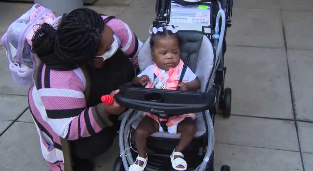 A micropreemie with a 50% survival chance leaves hospital after 524 days