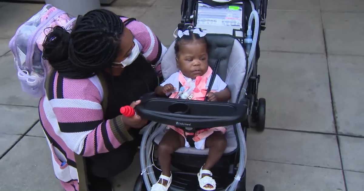 A micropreemie with a 50% survival chance leaves hospital after 524 days