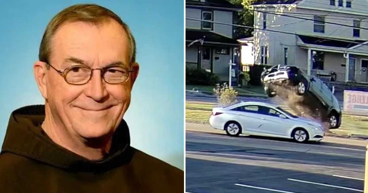 SUV flies over priest’s car — who was on his way to church — leaving it ...