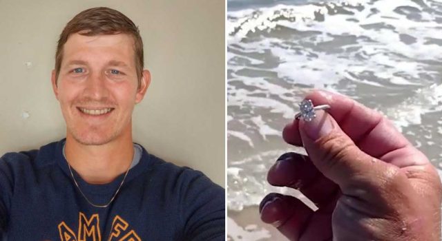 Man discovers a $40,000 diamond ring buried on a Florida beach and tracks down its owner, who bursts into tears