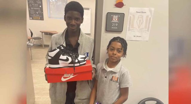 Teen uses his savings to buy classmate new sneakers after getting bullied for wearing dirty old shoes