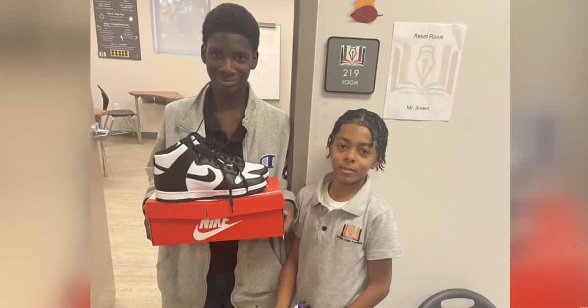 Teen uses his savings to buy classmate new sneakers after getting bullied for wearing dirty old shoes