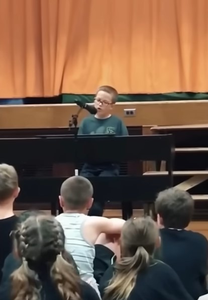 Fourth-grader performs "Imagine" at a talent show—and everyone is in tears by the final note