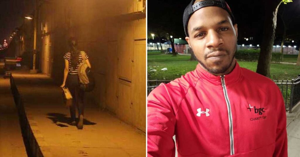 Woman scared for her life walks up to a stranger in the street and whispers ‘Act like you know me’