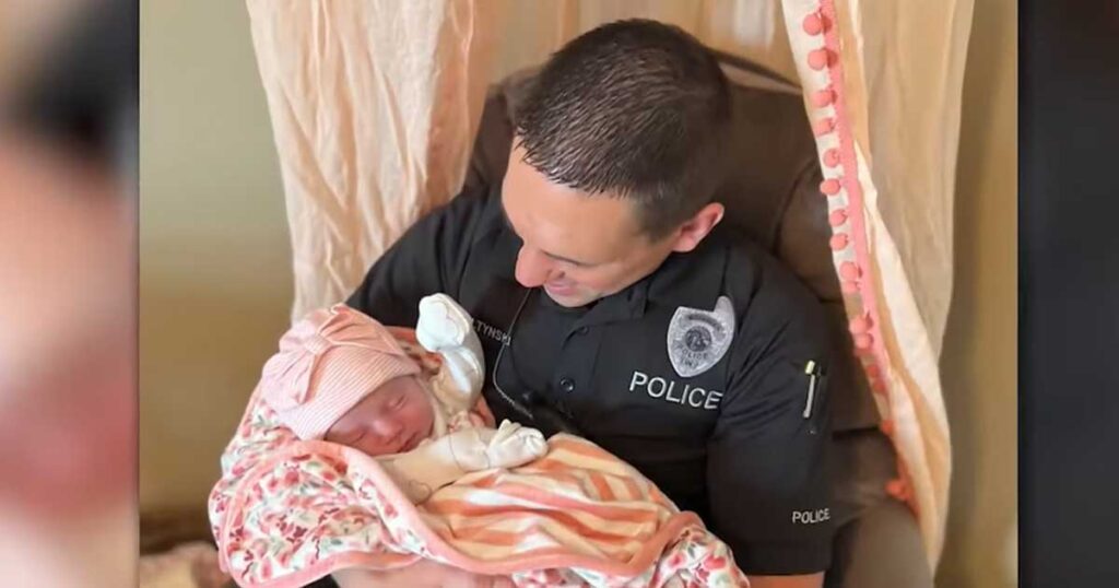 An Indiana police officer adopts a baby after her mother abandons her in a box