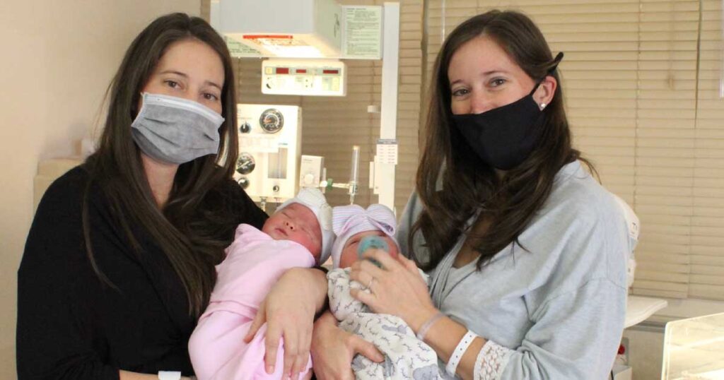 Twin sisters give birth to newborn girls on their birthday 90 minutes apart