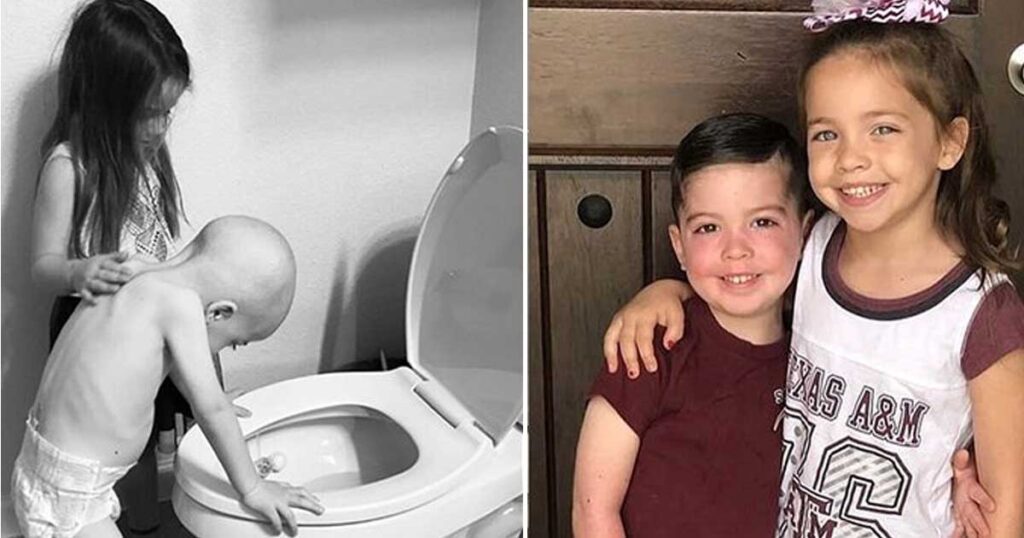 Young boy who went viral while battling cancer gets all clear and is back in school