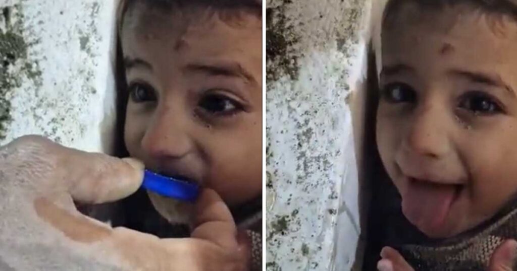 Trapped boy given water by rescue workers in the ᴇᴀʀᴛʜǫᴜᴀᴋᴇ was captured in a heart-wrenching footage