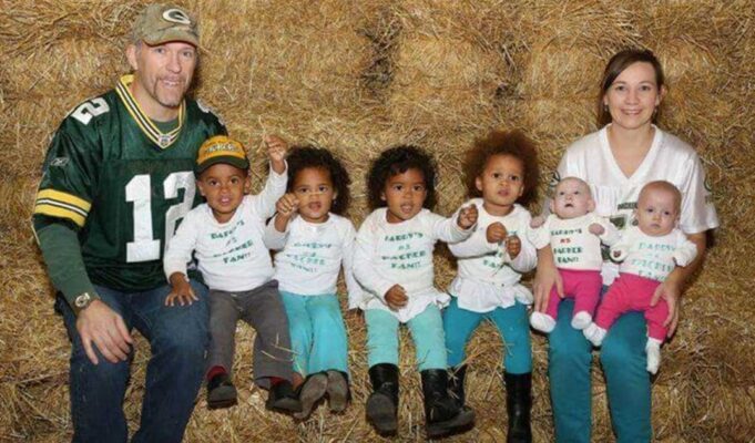 Couple has 3 sets of twins in 5 years after being told they can't have kids—they all share the same birthday