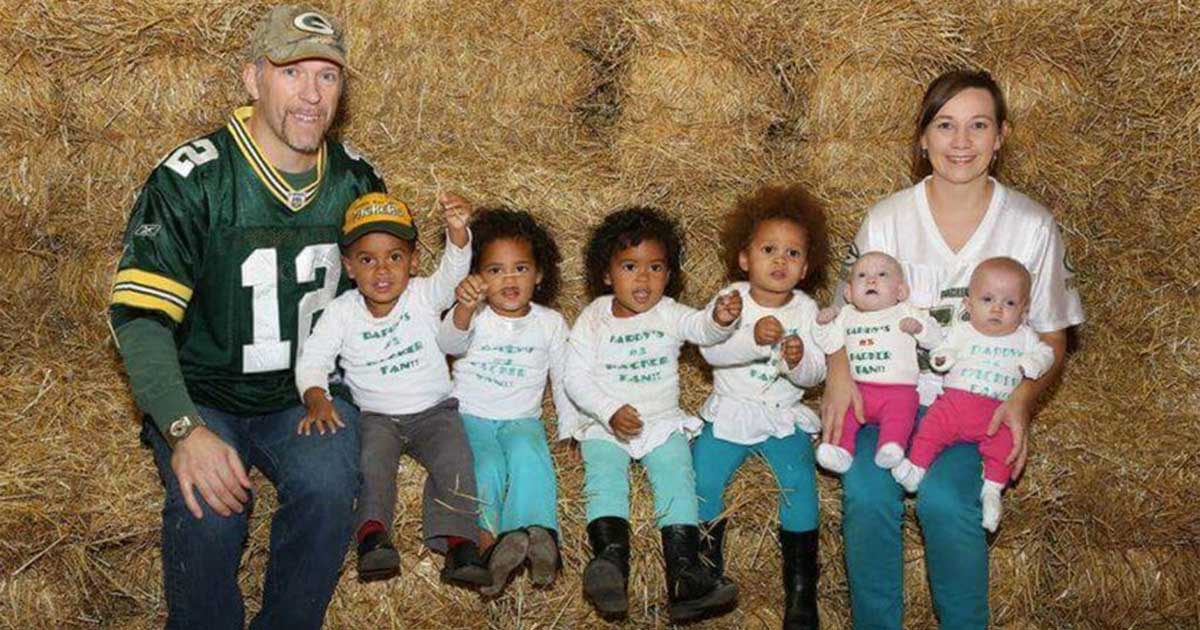 Couple has 3 sets of twins in 5 years after being told they can't have kids—they all share the same birthday