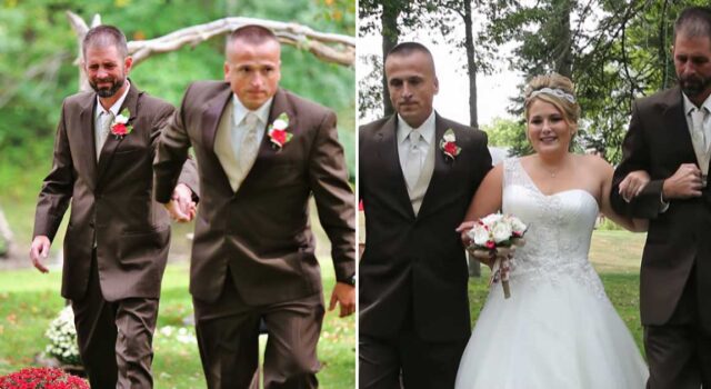 Dad stops his daughter's wedding so that her stepfather can also walk her down the aisle