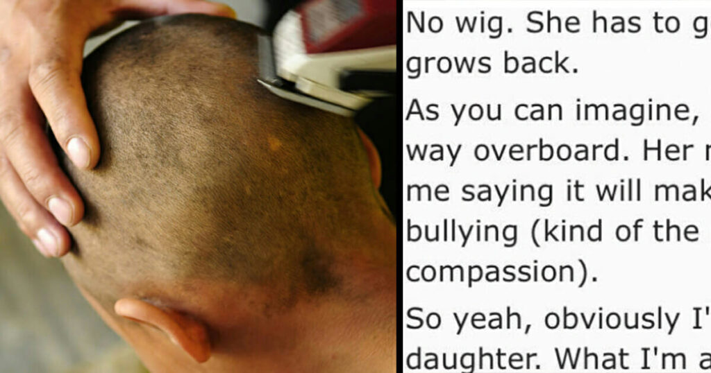 Father shaves daughter’s head after she’s seen bullying cancer-stricken classmate