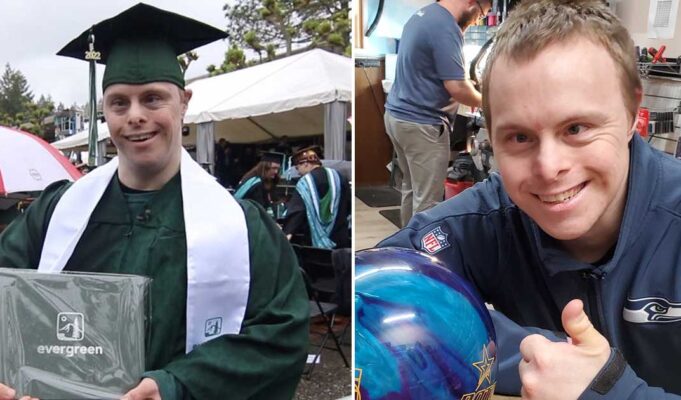 Student with Down Syndrome makes history by being first to graduate from his college
