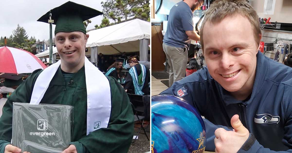 Student with Down Syndrome makes history by being first to graduate from his college