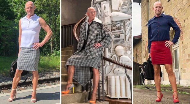 Meet Mark Bryan—a straight & happily married guy who enjoys donning skirts and heels every day