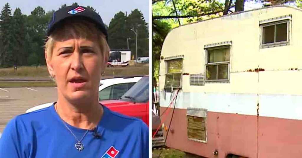 Woman delivers pizza to old trailer for years—she finally looks inside and makes a surprising find