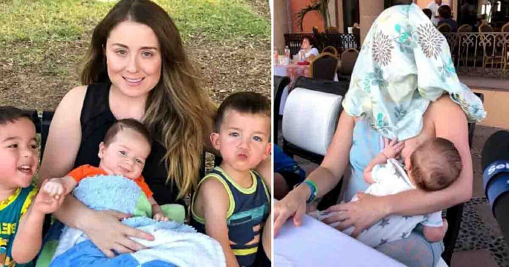 Mom ordered to cover herself up when she breastfeeds her baby—heartbreaking