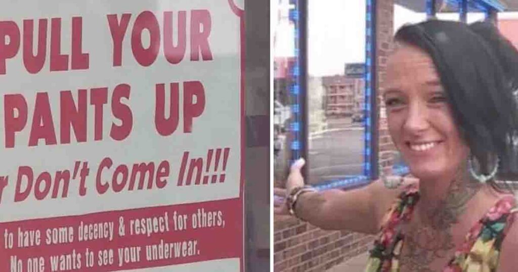 Oklahoma liquor store got in trouble for displaying a sign in their window that many people found offensive