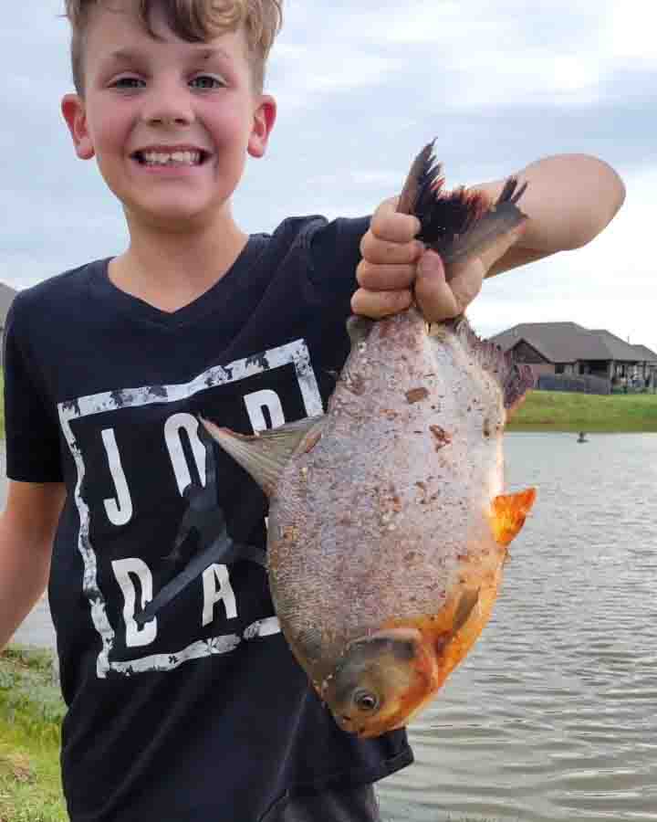 Charlie fishing in the local pond