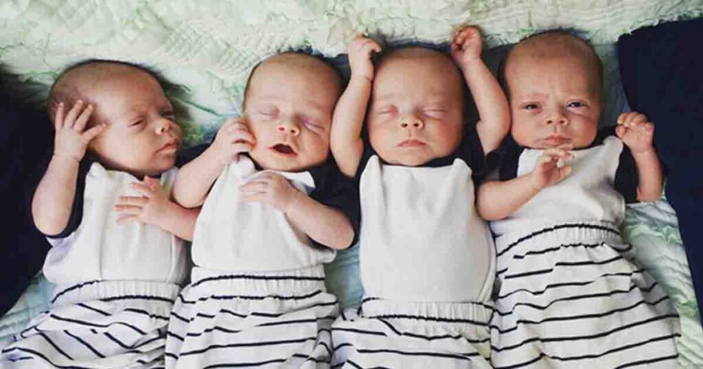 Mom has four identical babies at once during health crisis—and they’re all adorable