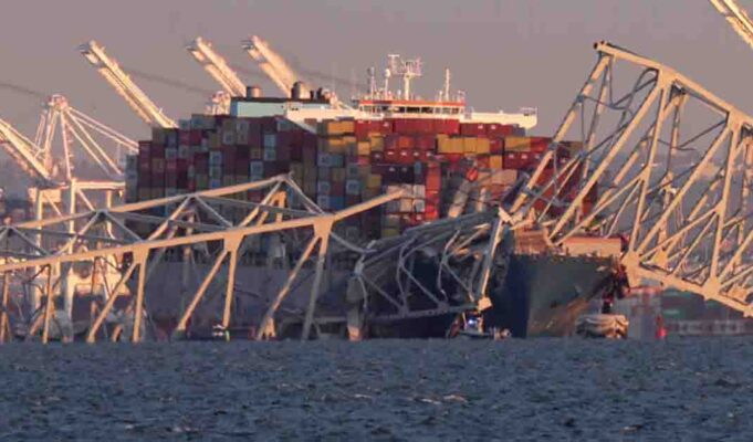 The Francis Scott Key Bridge collapsed in seconds when a cargo ship crashed into a pillar