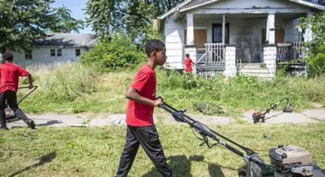 Young brothers start a lawn mowing business, serving many in their community