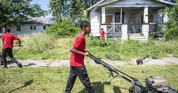 Young brothers start a lawn mowing business, serving many in their community