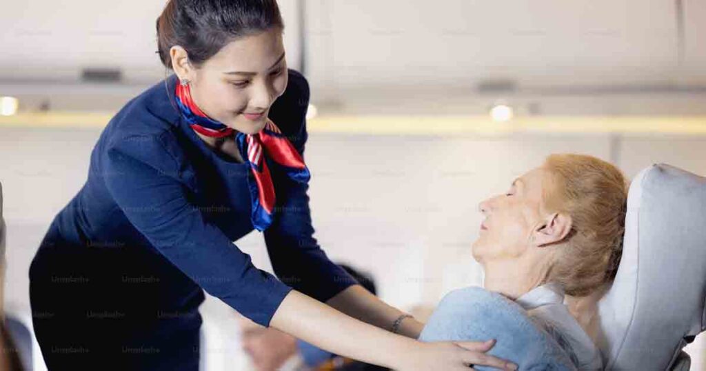 why do flight attendants say hello when boarding a plane