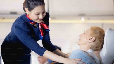 why do flight attendants say hello when boarding a plane