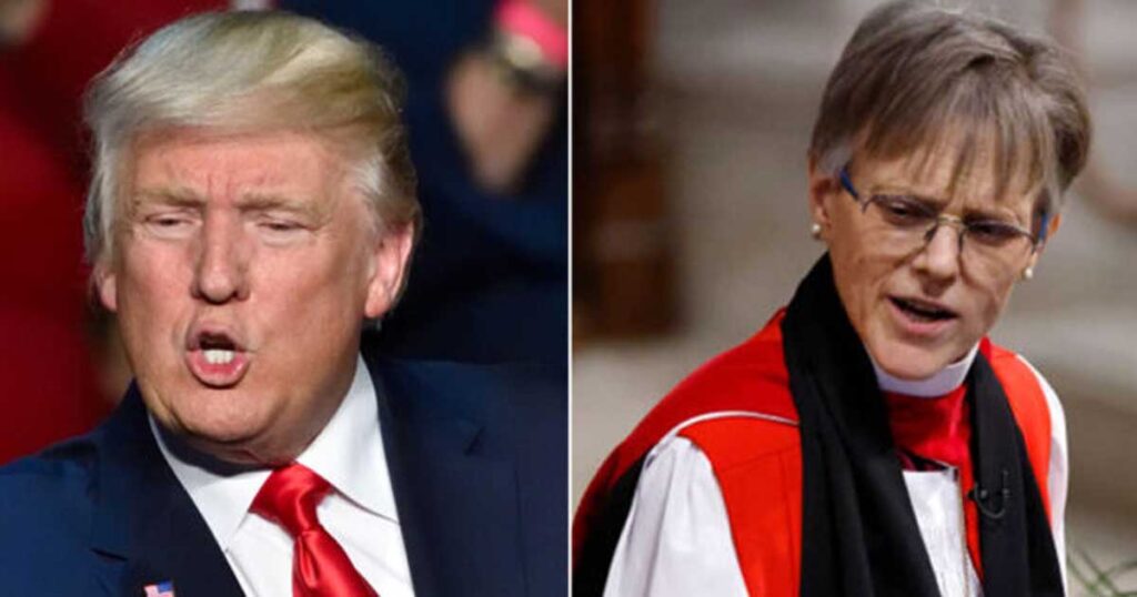 Trump reacts to bishop’s confronting prayer during his inauguration