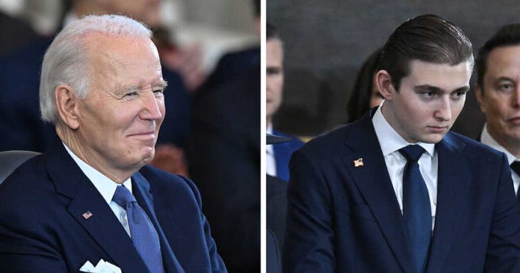 Lip reader reveals what Barron Trump and Joe Biden talked about