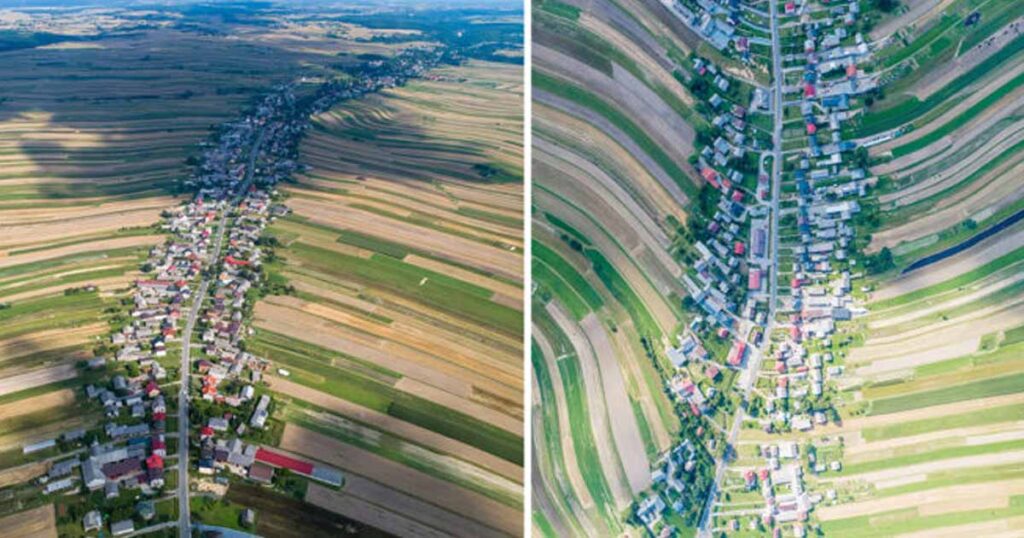 This entire town lives on one street—here’s why it looks so unusual