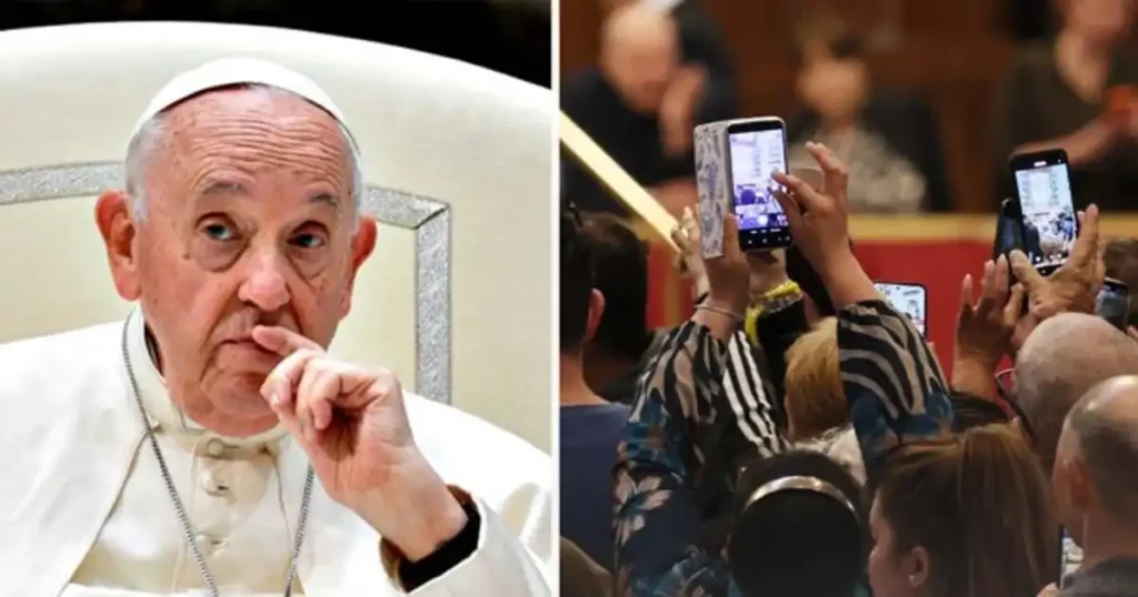 Mourners express outrage as visitors take photos of late Pope Francis