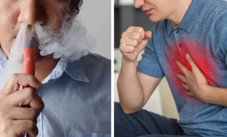 Man hospitalized after collapsed lung issues warning about vaping risks