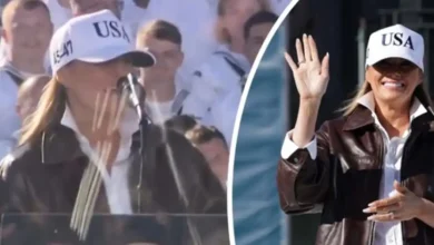 Melania Trump mocked online after awkward “Hooyah, Navy” greeting during rare public speech