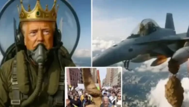 Trump sparks outrage after posting AI video showing himself dumping waste on protesters
